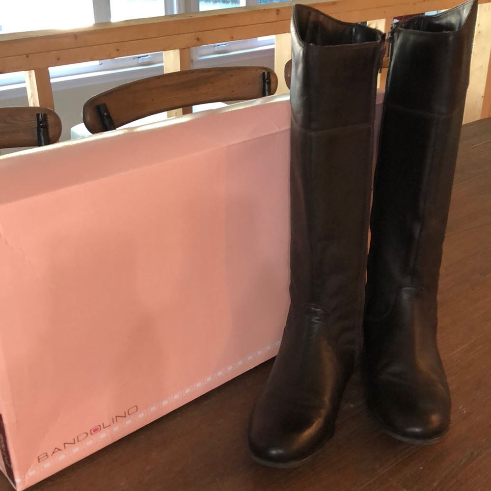 Dark Brown Bandolino Wide Calf Riding Boots 10M